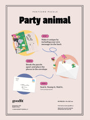 Postcard Puzzle - Party Animal