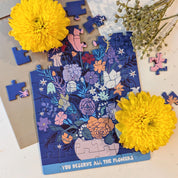 Postcard Puzzle - You Deserve All the Flowers
