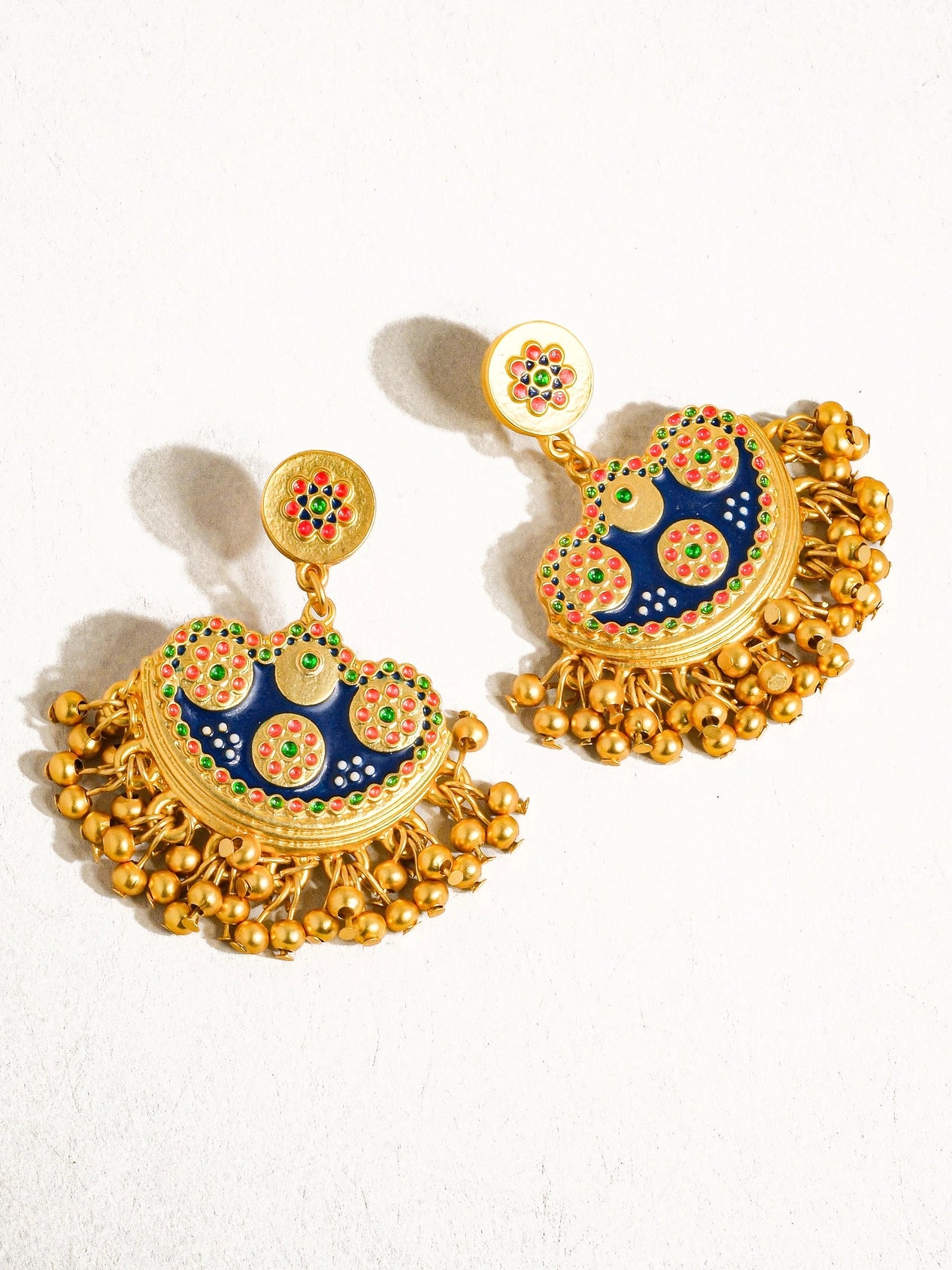 Jacqueline Half Moon Tassel Earring