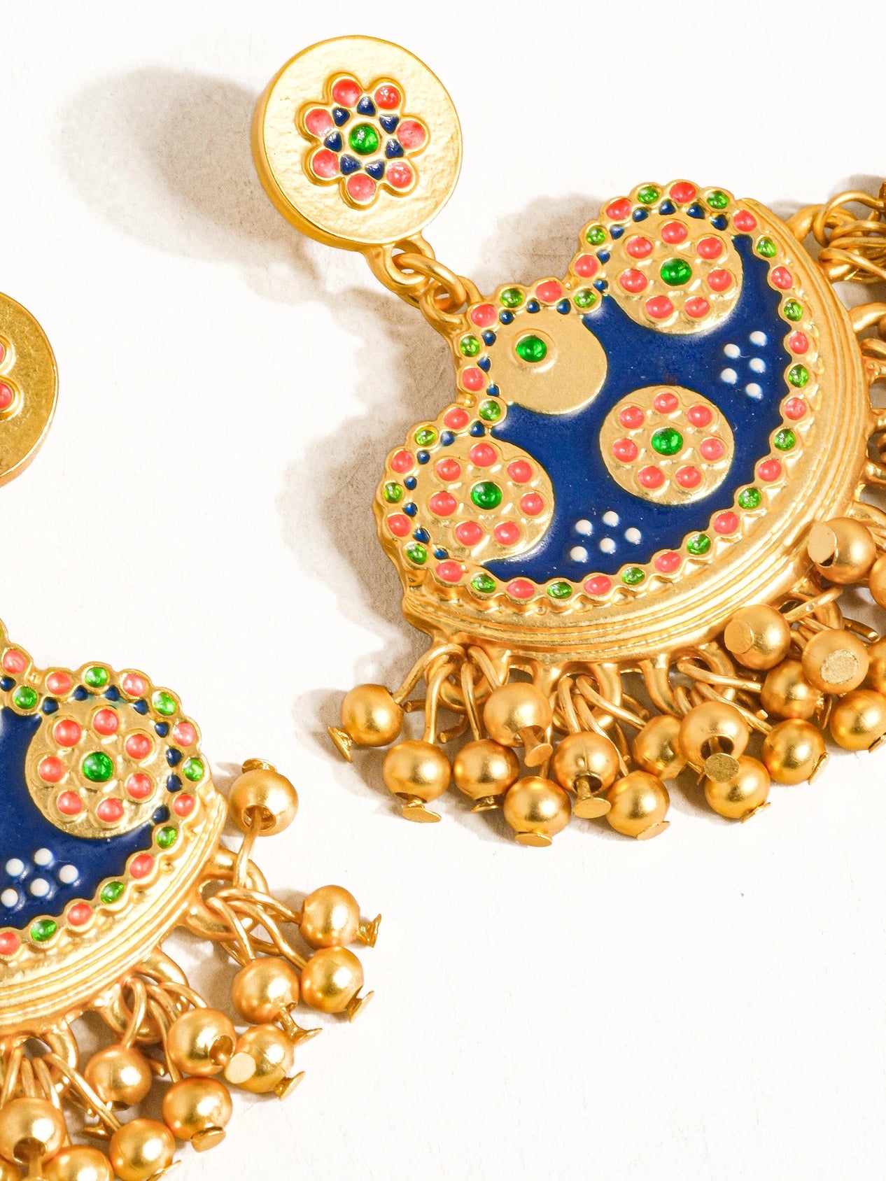 Jacqueline Half Moon Tassel Earring