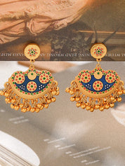 Jacqueline Half Moon Tassel Earring