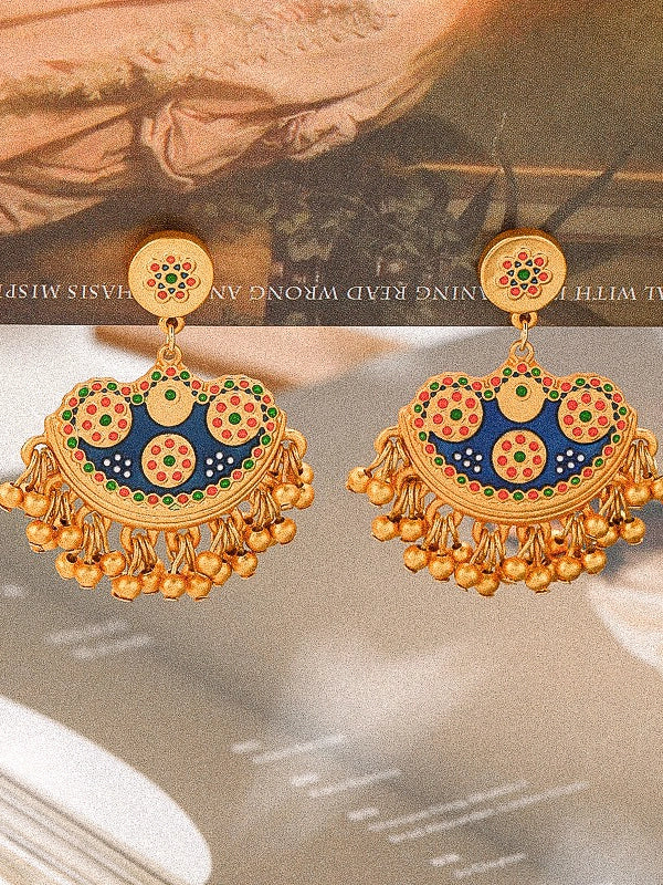 Jacqueline Half Moon Tassel Earring