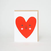 Happy Heart Letterpress Greeting Card