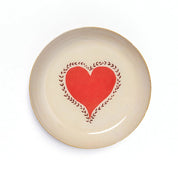 Heart Round Enamel Tray