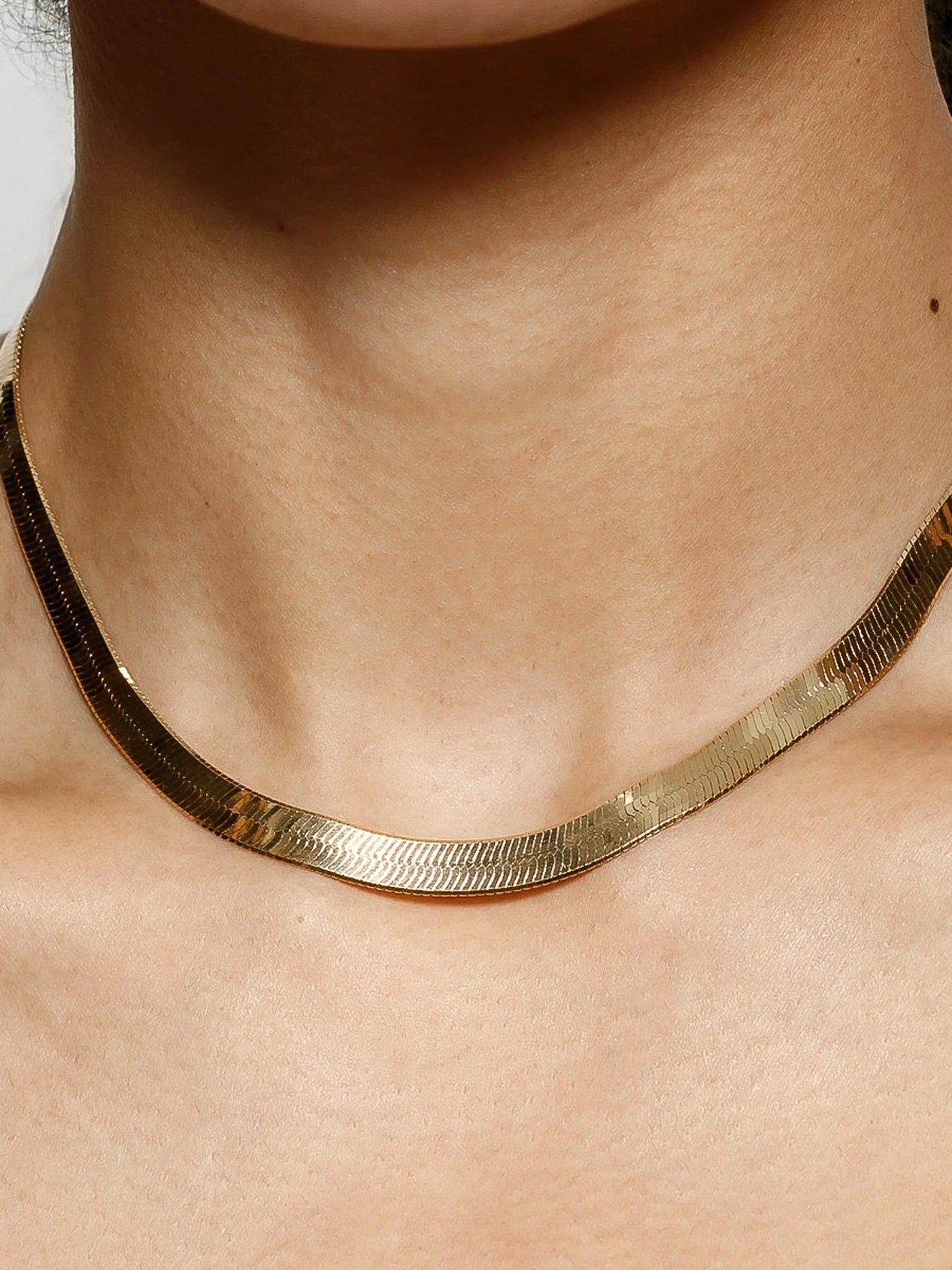 Juliana Flat Bold Snake Chain Necklace