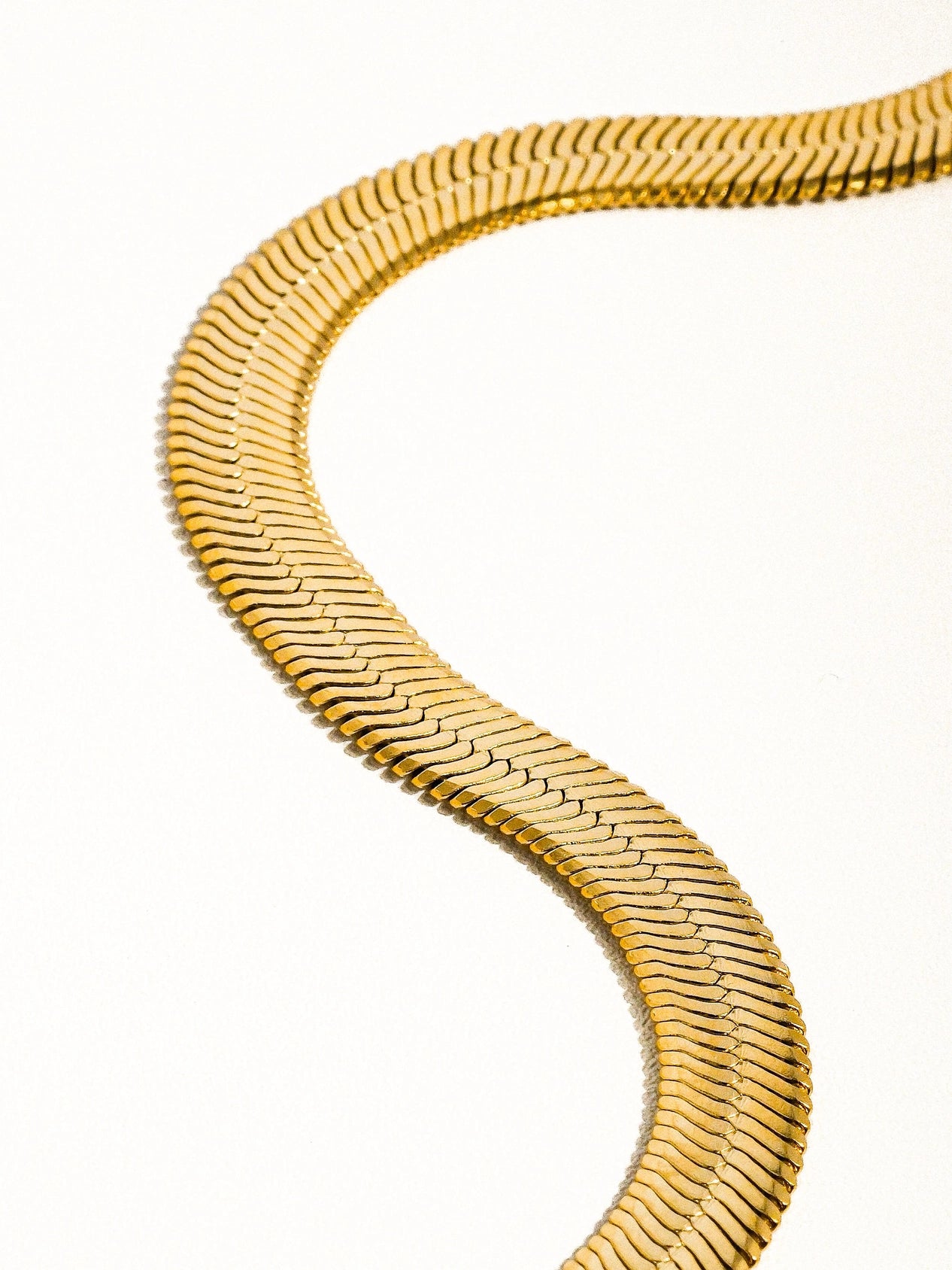 Juliana Flat Bold Snake Chain Necklace