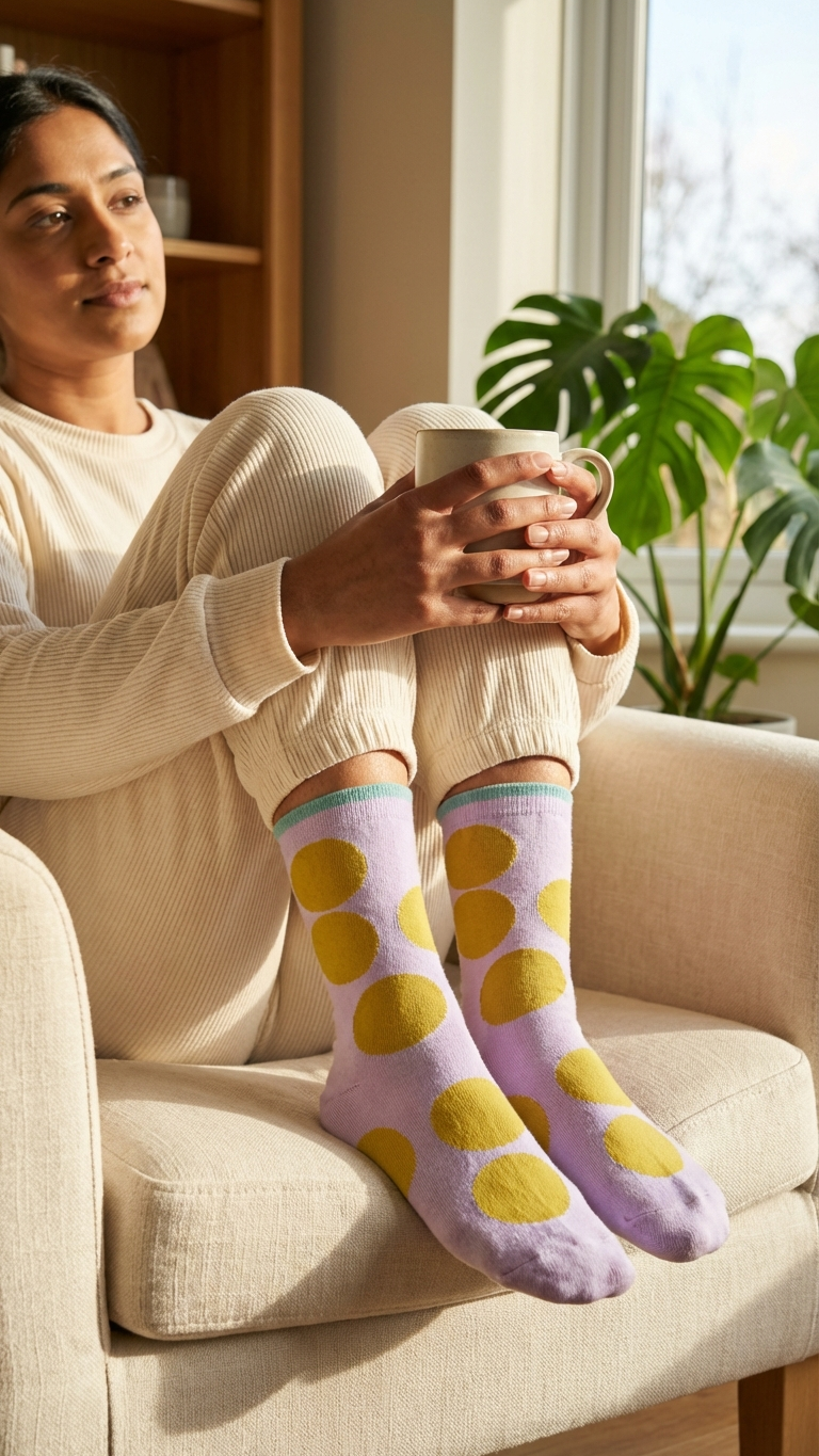 Big Dot Lavender Sock