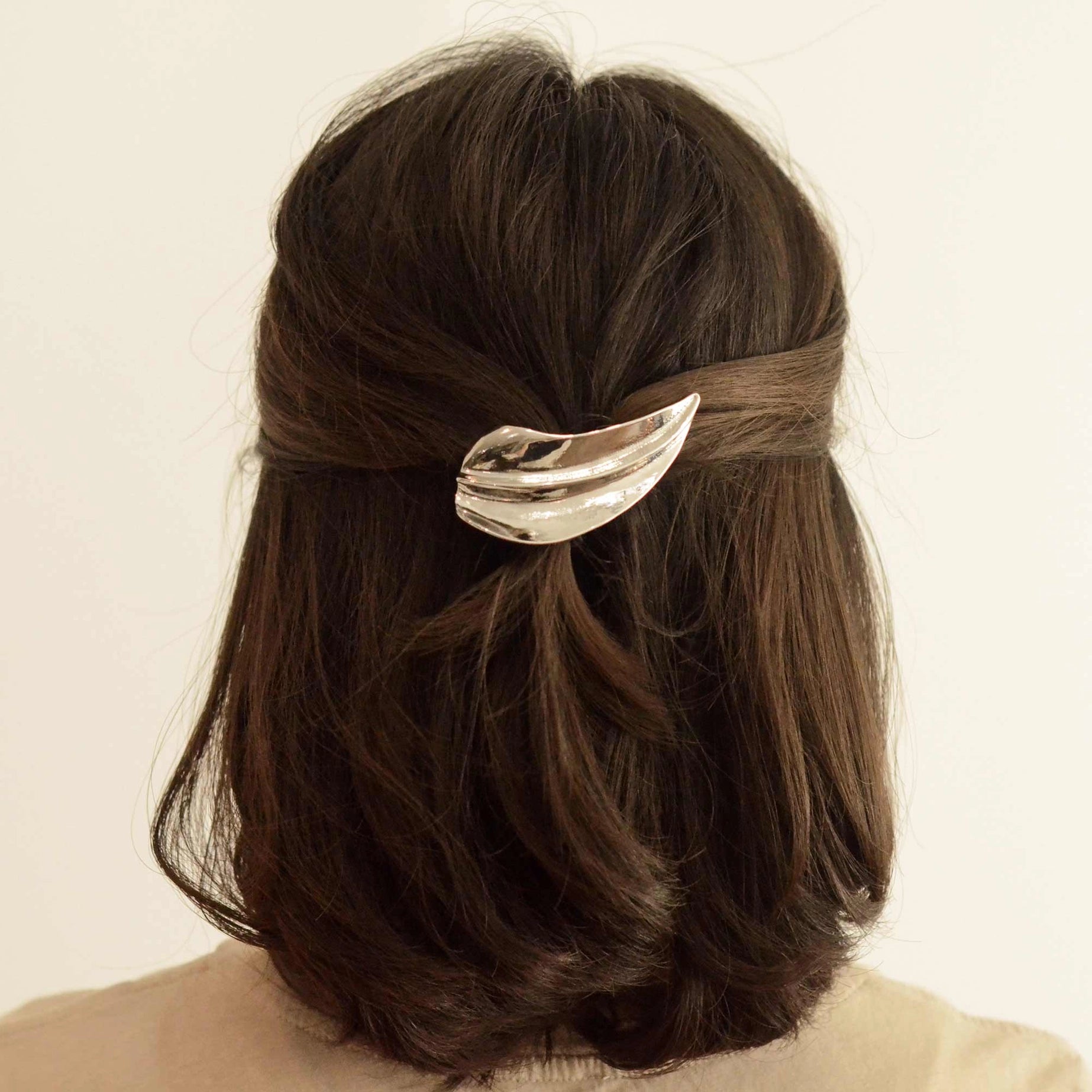 Leaf Metal Barrette Hair Clip
