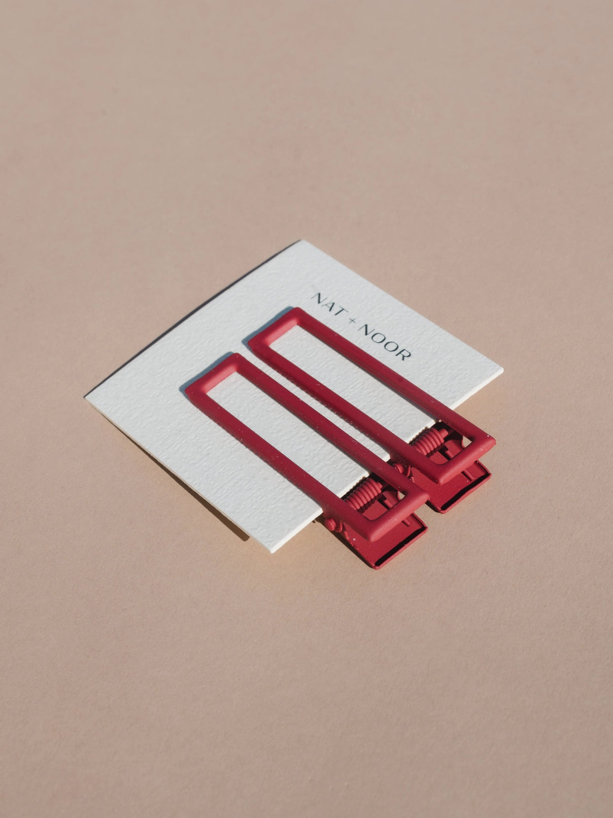 Lulu Alligator Hair Clips (Maraschino Cherry)