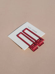 Lulu Alligator Hair Clips (Maraschino Cherry)