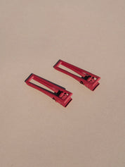 Lulu Alligator Hair Clips (Maraschino Cherry)