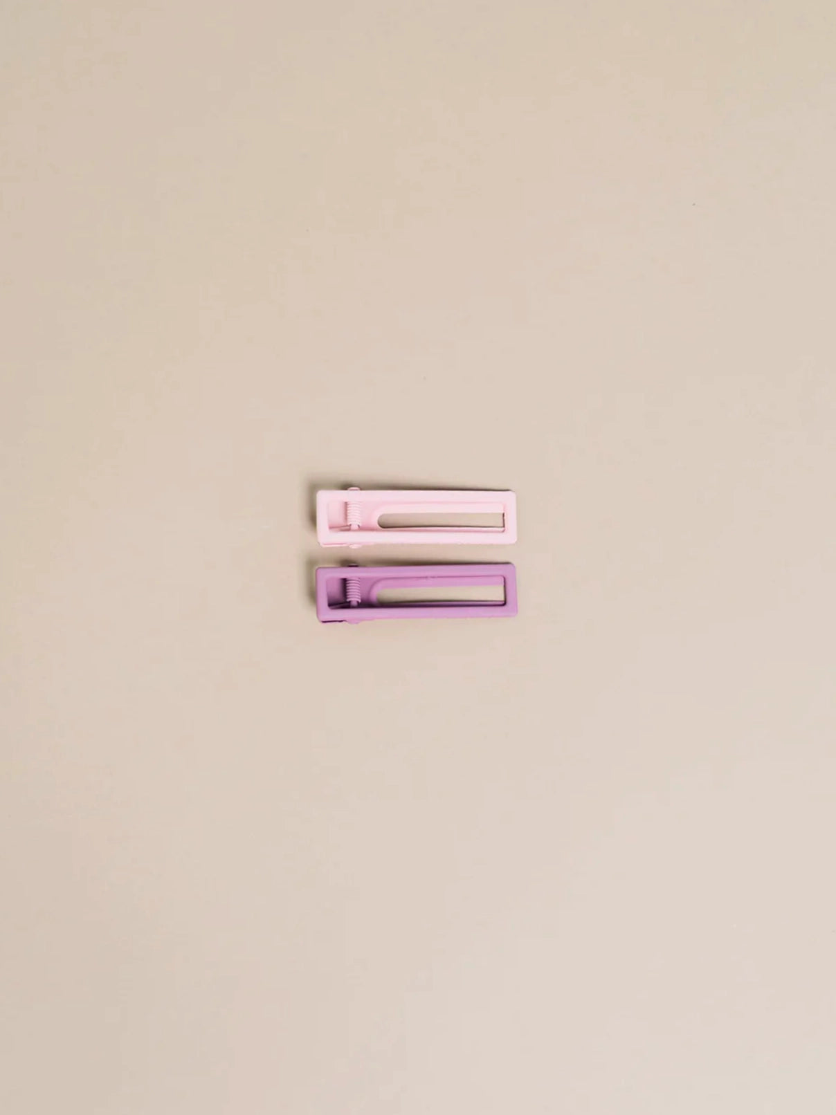 Lulu Alligator Hair Clips (Mauve and Pink)