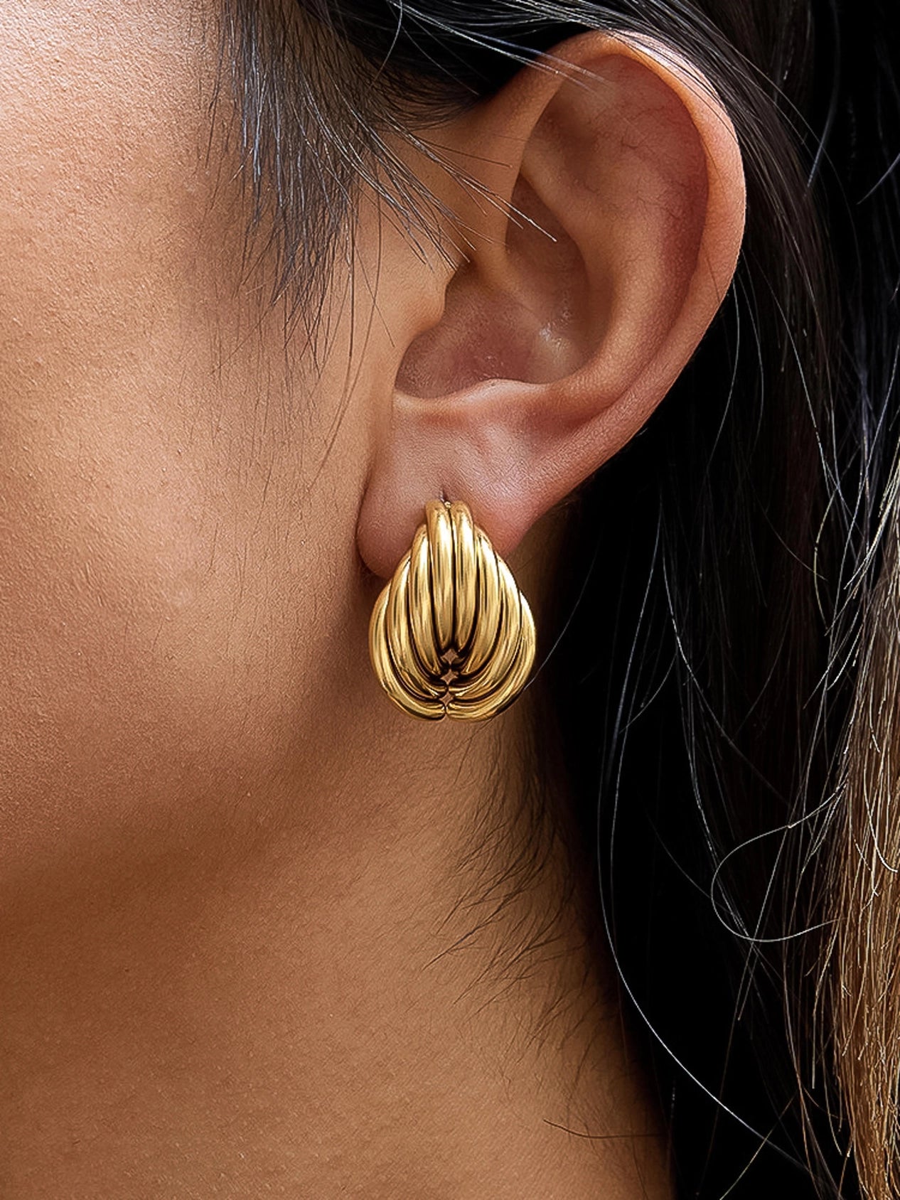 Lysandra Layered Teardrop Earrings