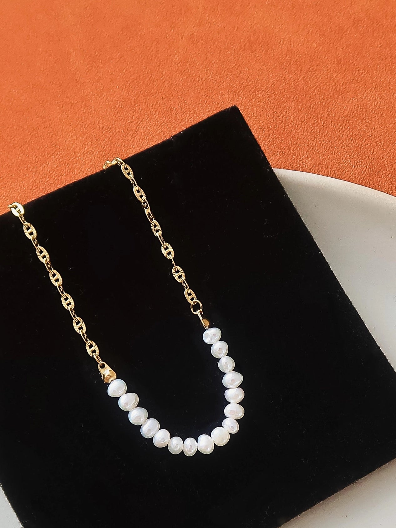 Margaux Freshwater Pearl Chain Necklace