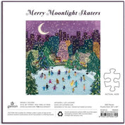 Merry Moonlight Skaters 500 Piece Foil Puzzle