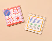 Letterpress Reusable Vellum Coasters (Mod Quilt)