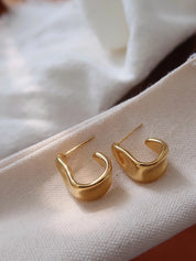 Ninelle Sculpted Wave Hoop Earrings