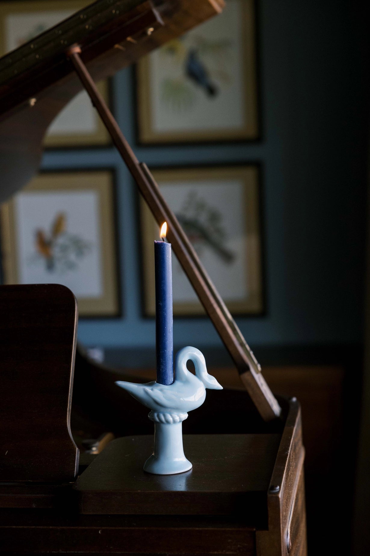 Nordic Swan Candlestick Holder