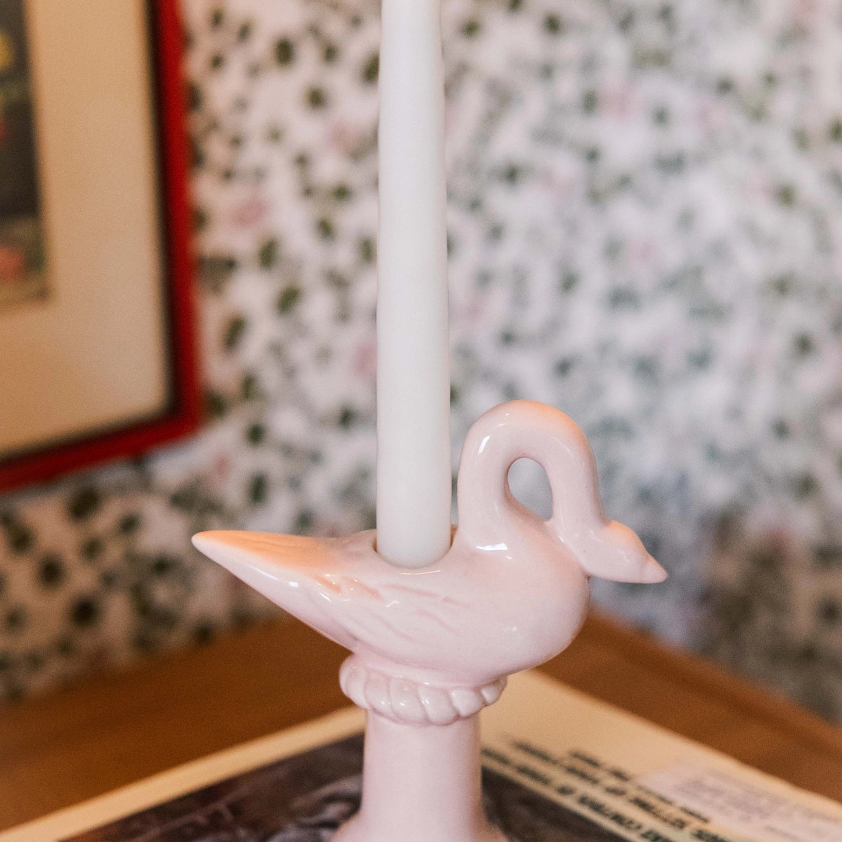 Nordic Swan Candlestick Holder