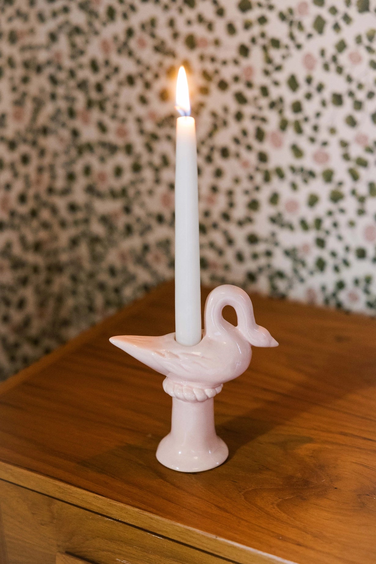 Nordic Swan Candlestick Holder