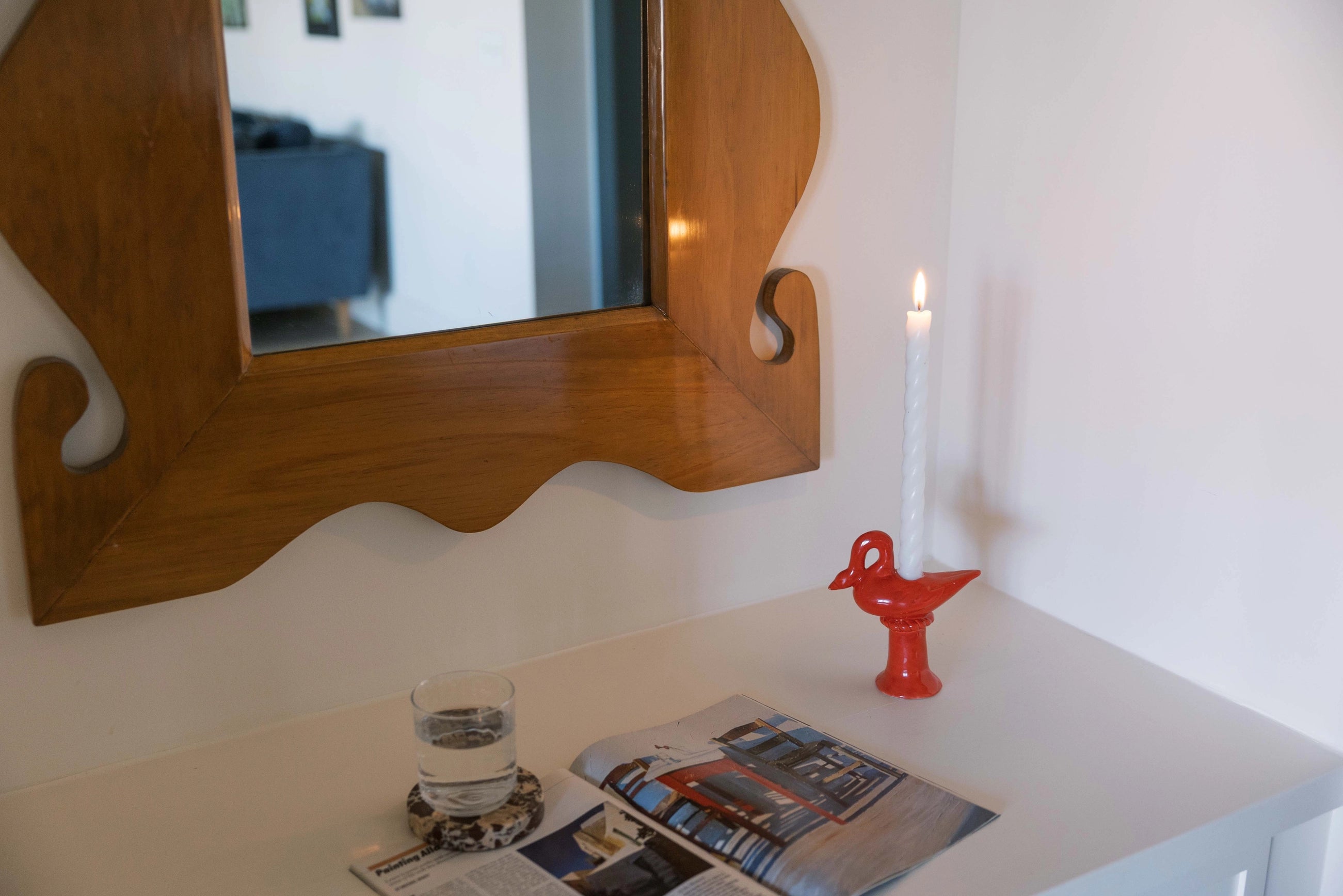 Nordic Swan Candlestick Holder
