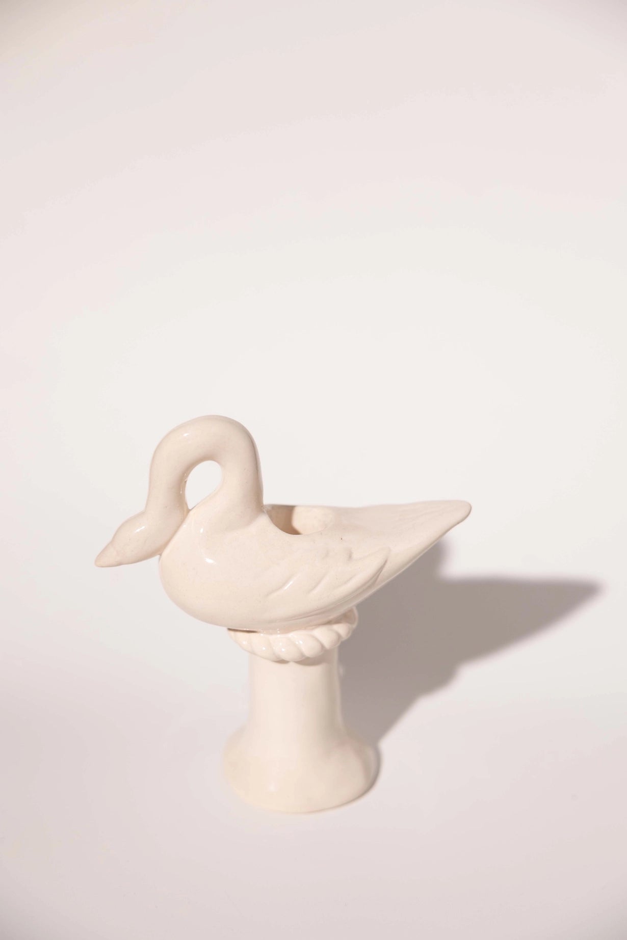 Nordic Swan Candlestick Holder