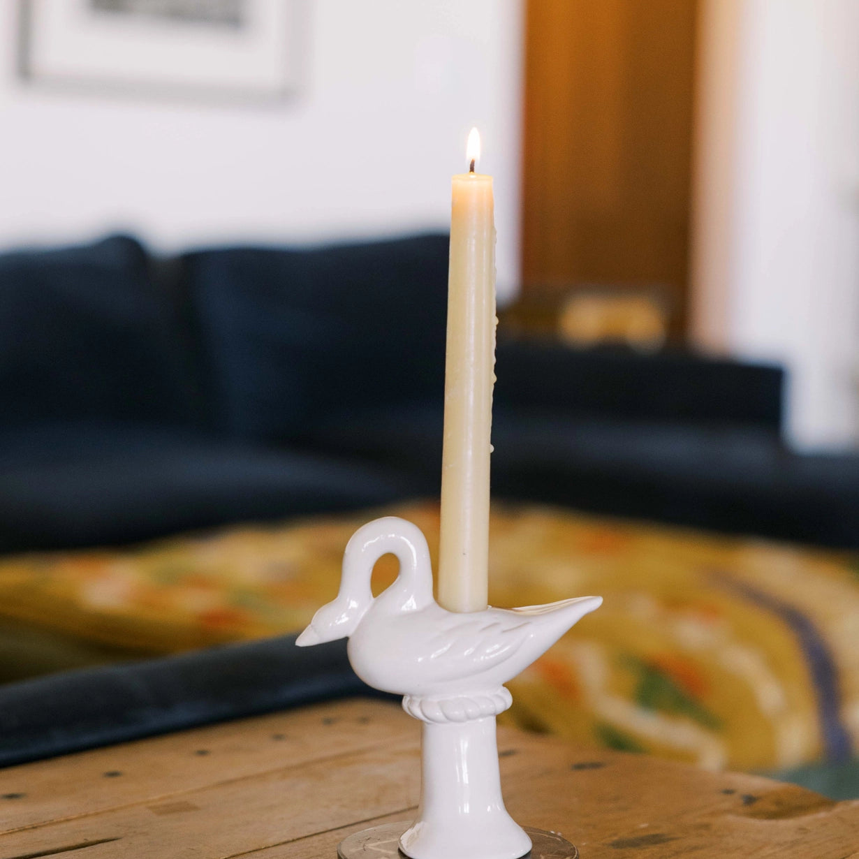 Nordic Swan Candlestick Holder