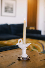 Nordic Swan Candlestick Holder