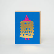 Party Time Letterpress Greeting Card