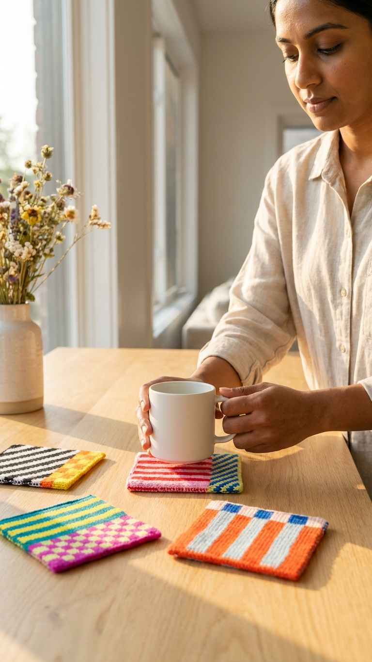 Pattern Patch Coaster Set