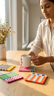 Pattern Patch Coaster Set