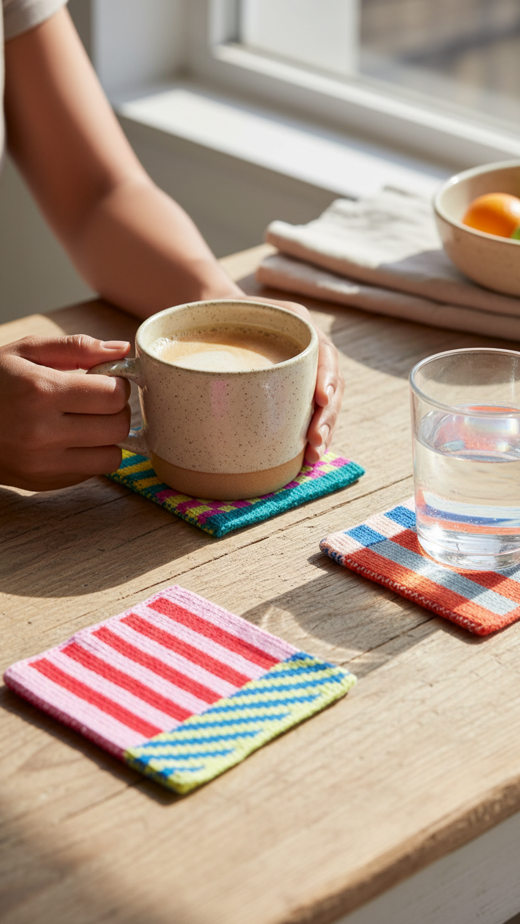 Pattern Patch Coaster Set