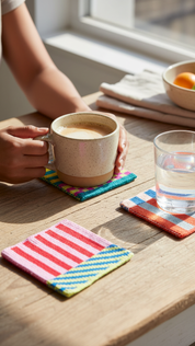 Pattern Patch Coaster Set