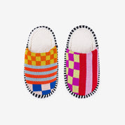 Pattern Patch Slide Slippers