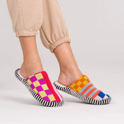 Pattern Patch Slide Slippers