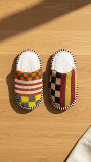 Pattern Patch Slide Slippers