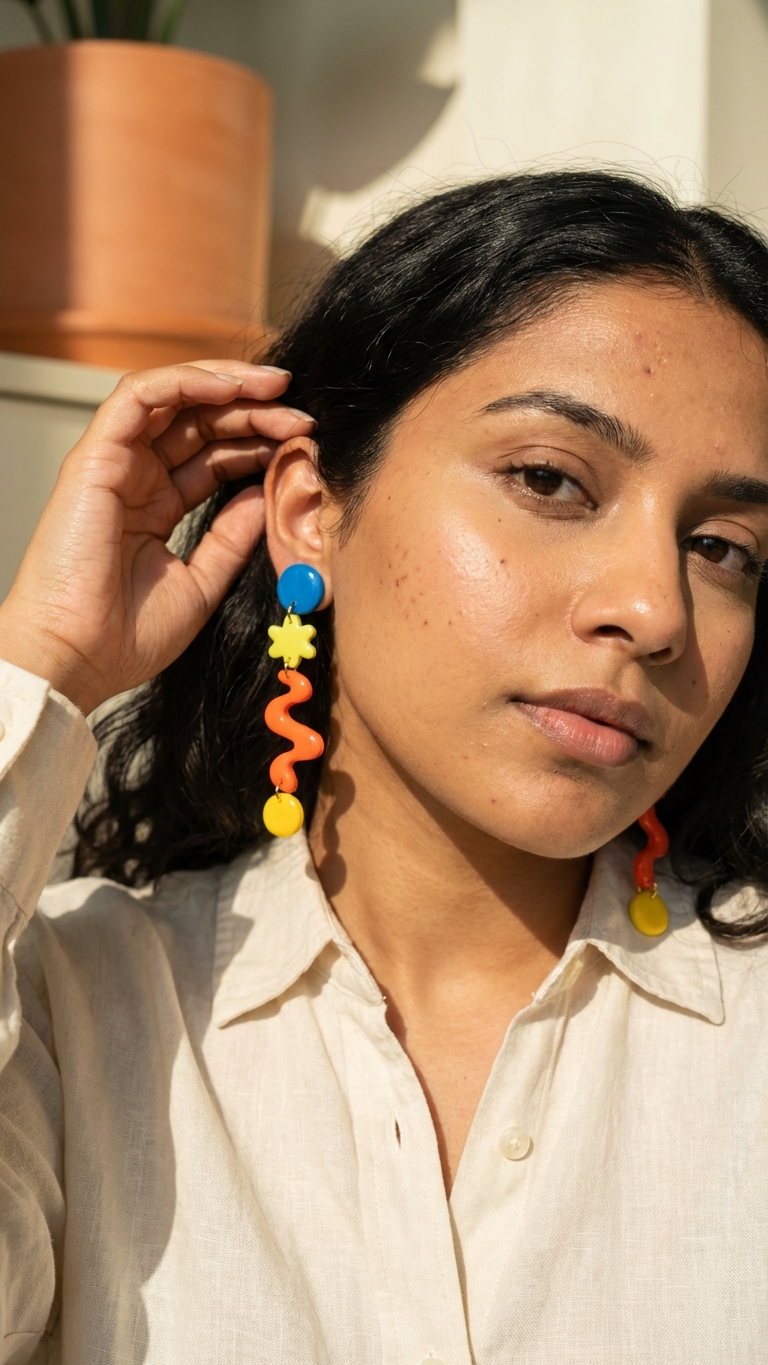 Primary Squiggles Earrings