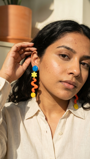 Primary Squiggles Earrings