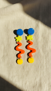 Primary Squiggles Earrings