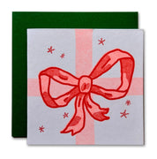 Red Bow Risograph Tiny Card