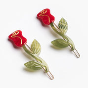 Rose Barrette Set