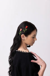 Rose Barrette Set