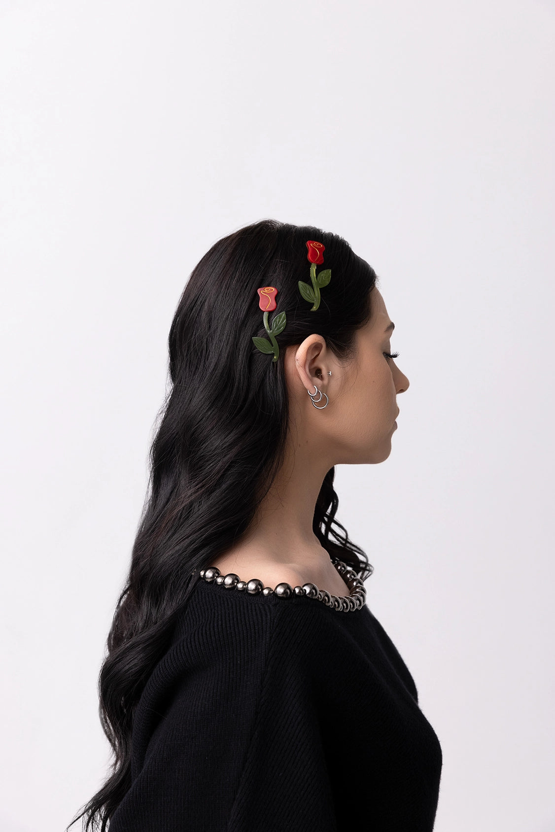 Rose Barrette Set
