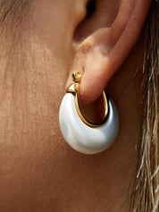 Roselle Teardrop Hoop Earrings