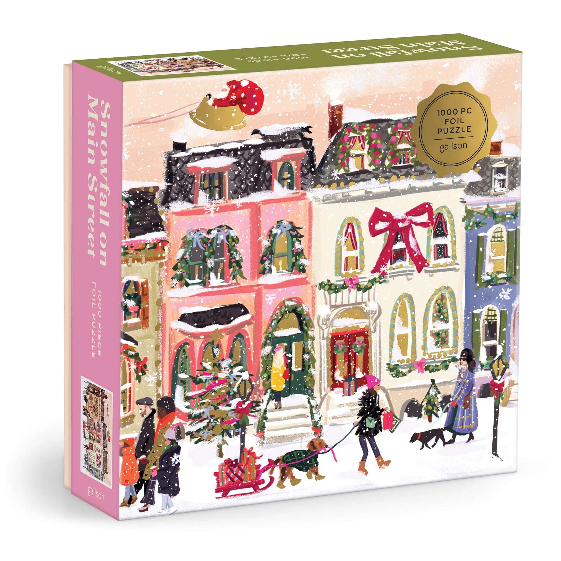 Snowfall On Main Street 1000 Piece Foil Puzzle