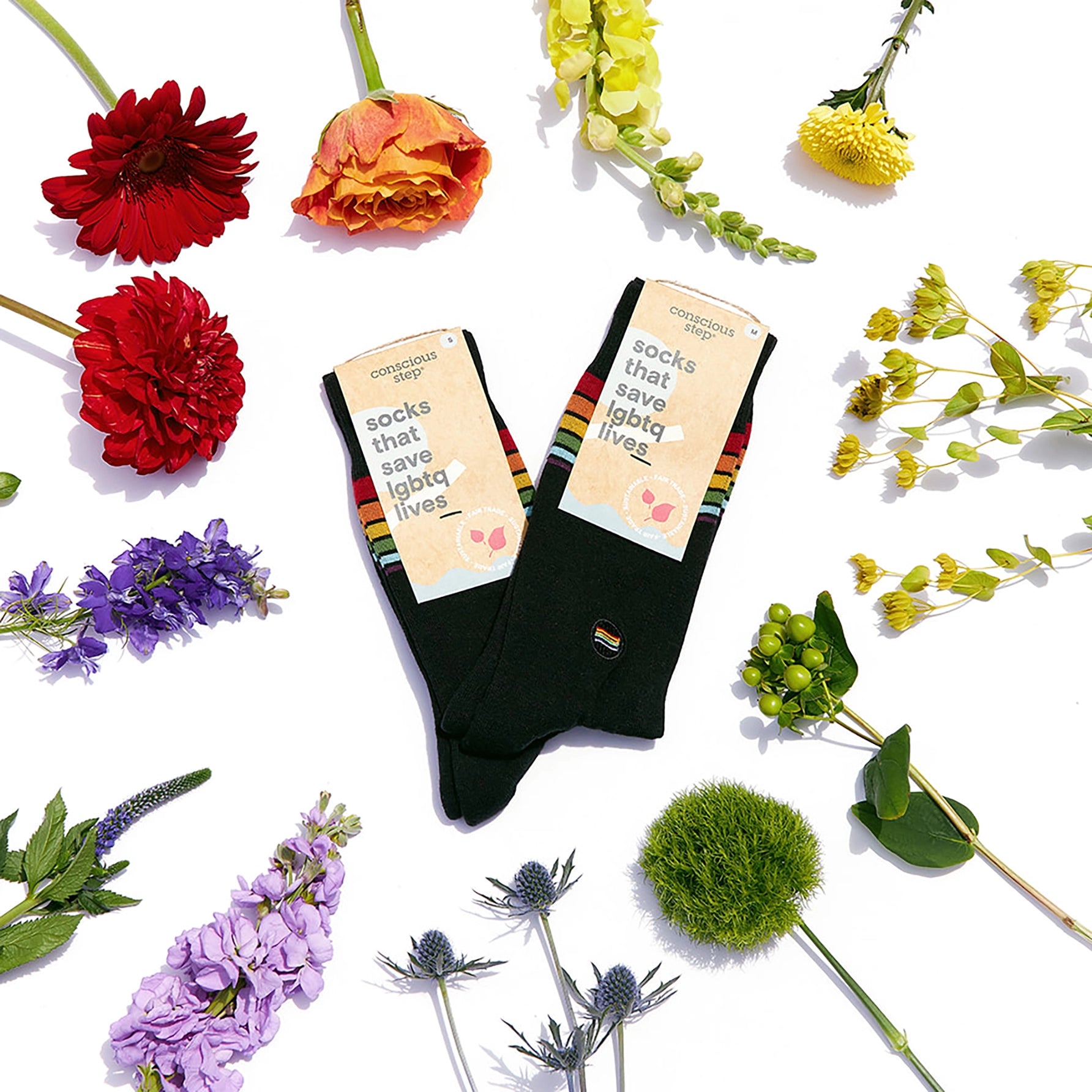 Socks That Save LGBTQ+ Lives | Rainbow Stripe