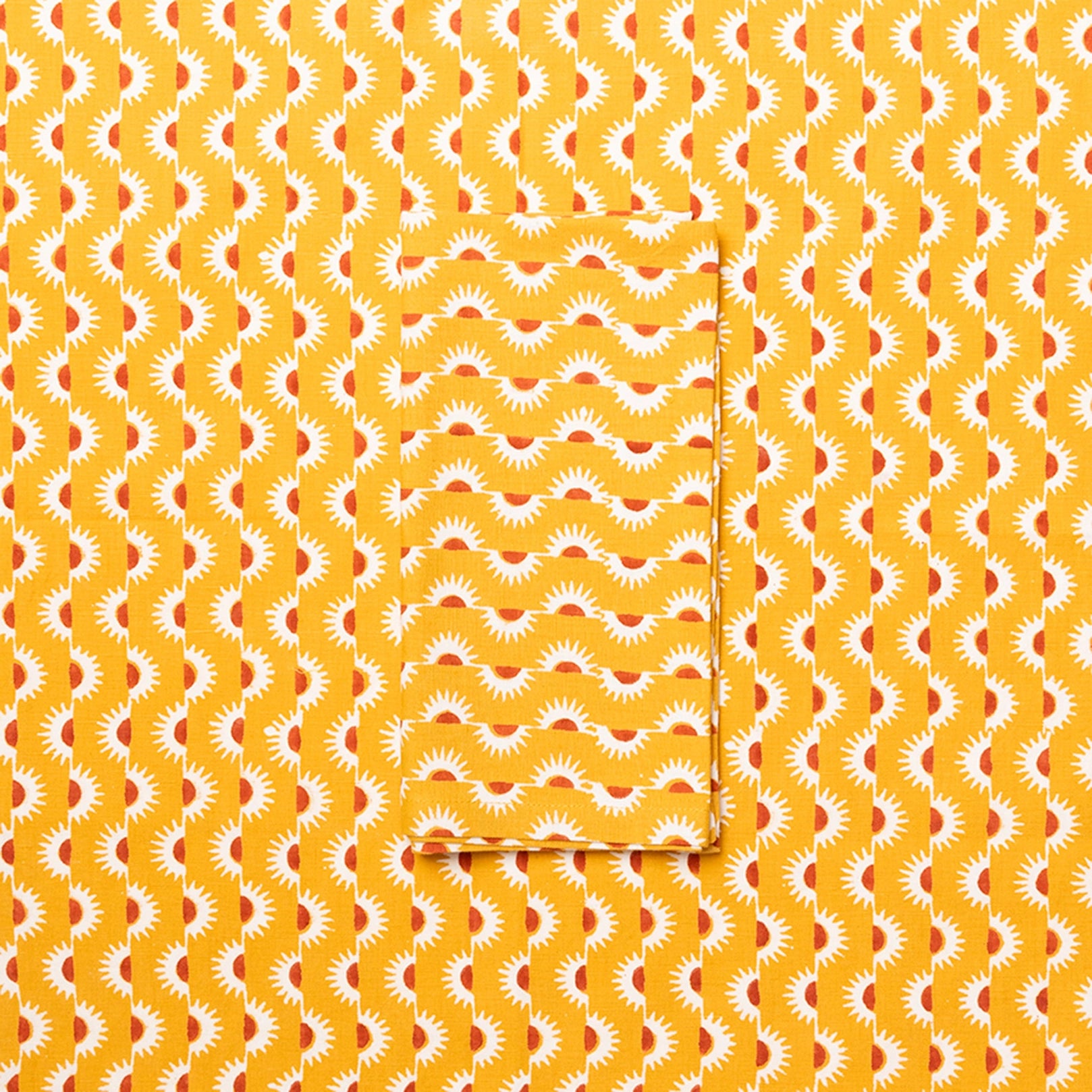 Goldenrod Suns Tea Towel