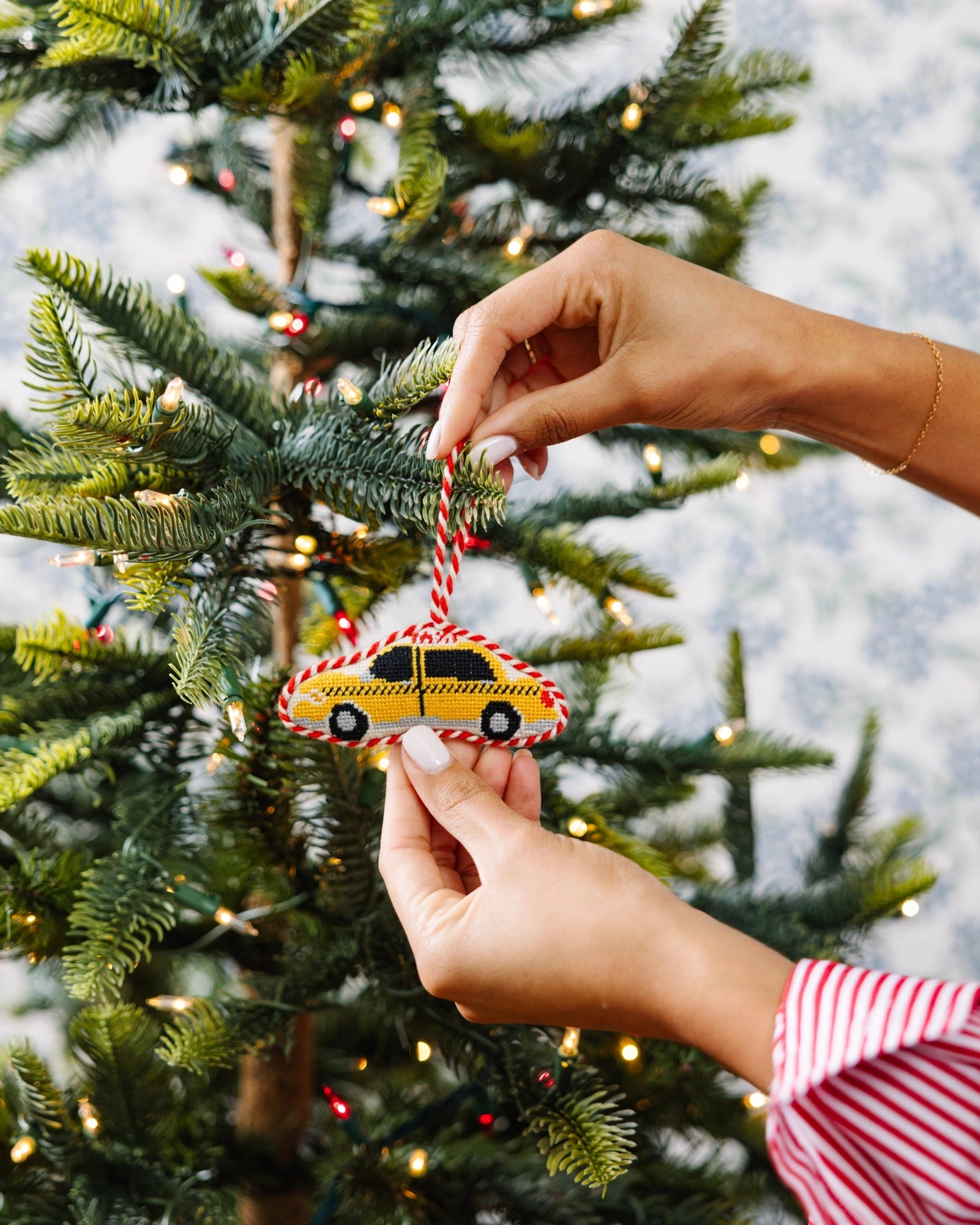 Taxi Cab Needlepoint Ornament