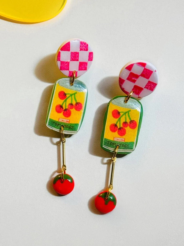 Tomato Can Dangle Earrings