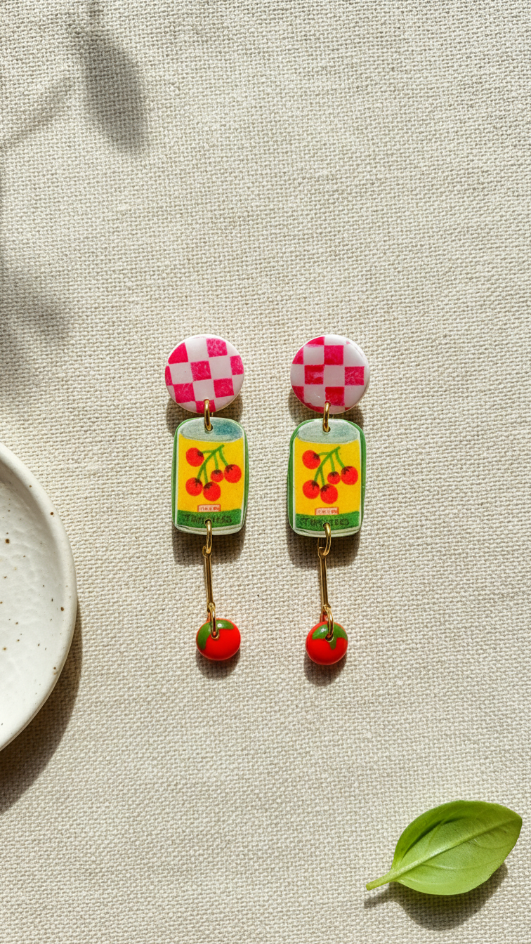 Tomato Can Dangle Earrings